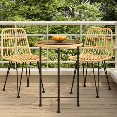 Obrázok produktu pre The Living Store jedálenský stôl Ø55 cm z tvrdeného skla a ocele