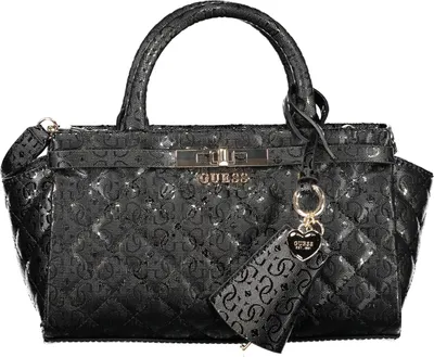 Produktbild von Elegante schwarze Handtasche mit Schultergurt und Schlüsselanhänger