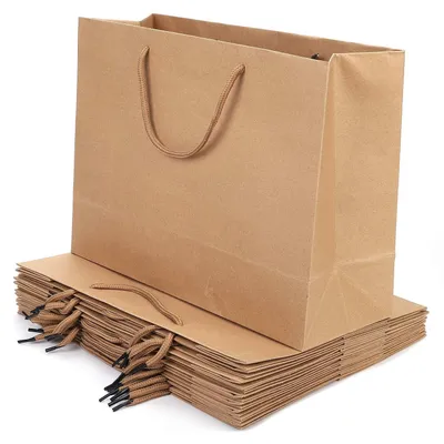 Obrázok produktu pre 10 darčekových vrecúšok z kraftpapieru s rúčkou – vhodné na narodeniny, svadby a oslavy