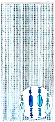 Produktbild von Lockardi Türvorhang Ocean Perlenvorhang 90x200 cm  Balkon / Terrassentür - Insektenschutz Vorhang Fadenvorhang Streifenvorhang Raumteiler Raumtrenner