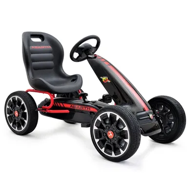 Produktbild von Große Gokart Abarth Lizenz 3-9 Jahre Schwarz und Rot