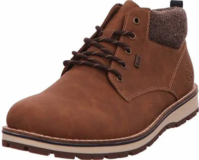 Produktbild von Rieker Herren Winterstiefel Braun 47 EU, Kunstleder, Schnürung, Uni, geringes Gewicht, RiekerTEX