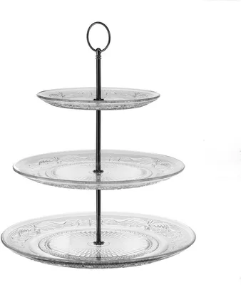 Produktbild von Secret de Gourmet Etagere 3 Ebenen aus Glas Metall transparent 31x29cm Hochzeit Deko