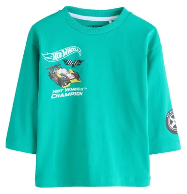 Productafbeelding van NEXT jongenslang袖shirt, Hot Wheels, groen, maten 74-80