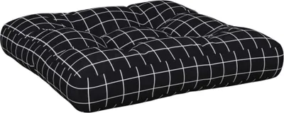 Obrázok produktu pre vidaXL Vankúš na paletu Black Check 58x58x10 cm Oxford Fabric