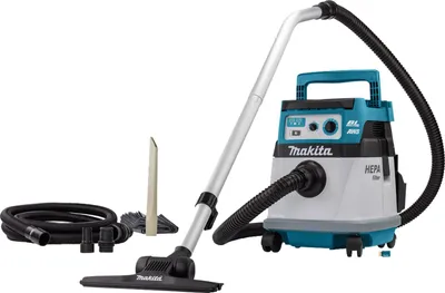 Produktbild von Makita Akku-Staubsauger 15L 2x18V Trocken (ohne Akku, ohne Ladegerät) inkl. AWS Funk-Adapter WUT01