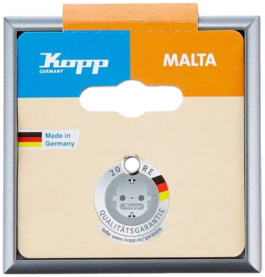 Produktbild von Kopp 309115065 Malta Abdeckrahmen für senkrechte und waagerechte Montage 1-fach, silber-anthrazit