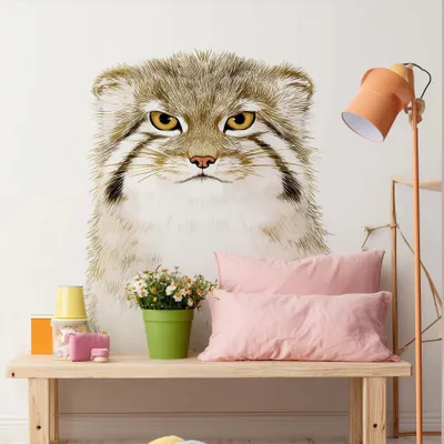 illustrierter Manul für das Kinderzimmer – Decords Wandtattoo, Produktansicht 1