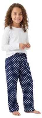 Image de Pantalon pour fille, coupe droite, bleu marine avec étoiles, taille 140
