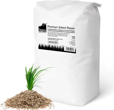 Produktbild von 20kg Premium Rasensamen für Profis 800m², Zierrasen Superrasen, besonders dichtwachsend und tiefgrün, ideal für Neuansaat und Nachsaat, Rasensaat Grassamen