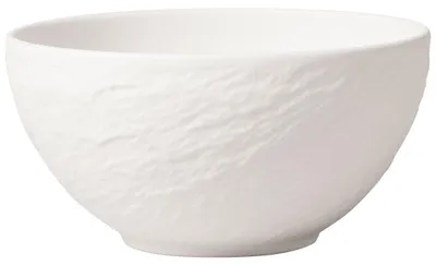 Immagine prodotto di Villeroy & Boch – Manufacture Rock blanc Bol 140 mm, 430 ml – Premium Porcelain – Art.-Nr. 1042401900 – EAN 4003686367210 – Vorteilset 6 Stück – inkl. 4 Edelstahl-Trinkhalme