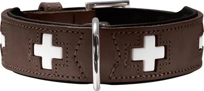 Immagine prodotto di Collare Hunter Swiss nickel taglia 50 marrone/nappa nera, 35-43 cm