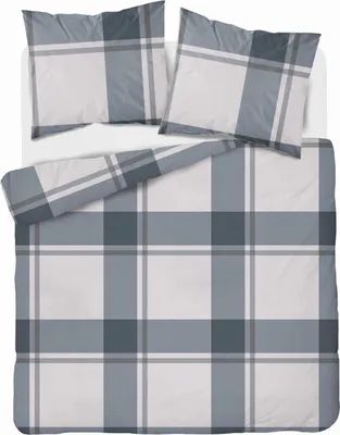 Produktbild von Bettwäsche, Satinbettwäsche, hohe Qualität 200x220 5218a Graues Karomuster