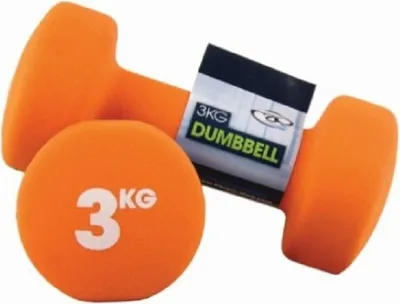 Immagine prodotto di Fitness Mad - Set di manubri (confezione da 2) CS1073 (3 kg) (Arancione)