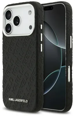 Image de Coque de téléphone Karl Lagerfeld, modèle Magsafe, pour iPhone 17 Pro Max, noire. Couleur : noir. Taille unique