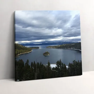 Produktbild von Lake landscape – Leinwandbild Wandbild – 60x60 cm – Leinwandbilder – Wandbilder – Schlafzimmer – Flur