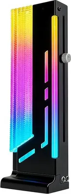 Image de Support pour carte graphique ZELURXX GH2 ARGB, support GPU vertical, éclairage ARGB, aluminium, DIY, 5V 3 broches, boîtier PC, gaming, modding, noir