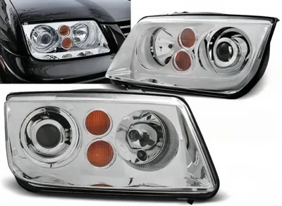 Produktbild von Klarglas Xenon Design für Scheinwerfer passend für VW Bora 98-05 chrom