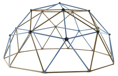 Produktbild von HOME DELUXE - Klettergerüst MATTI - Farbe: Blau/Bronze - ⌀ 305 cm - Belastbar bis 340 kg I Kletterturm Reckstangen Kinderspielzeug