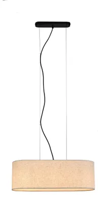 Zdjęcie produktu dla Lampa wisząca NARMIN czarno-beżowa 3xE27x40W tkanina wym:120x60x15cm IP20 Rabalux