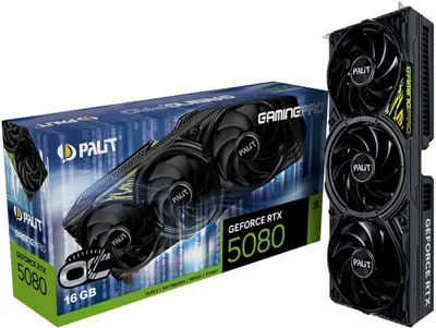 Immagine prodotto di Scheda grafica PALIT GeForce RTX 5080 Gaming Pro OC, 16GB GDDR7, con uscita HDMI e 3 porte DisplayPort
