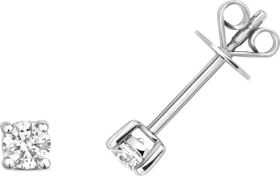 Produktbild von 9 Karat (375) Weißgold Damen - Diamant Paar Ohrstecker Brillant-Schliff 0.30 Karat H - I1 - 4mm*4mm; TRS27509KW