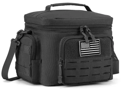 Image de Sac isotherme tactique, isolation durable, design compact, noir