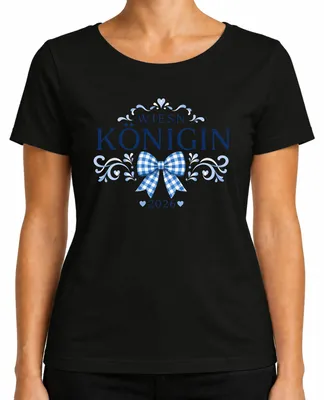 Productafbeelding van Wiesn Königin 2026, , sjaal, traditioneel kledingstuk, dames T-shirt, zwart, XXL