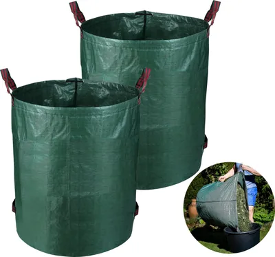 Produktbild von Izrielar Gartensack 2X 272L Laubsack Gartenabfallsack XXL Garten Tasche Rasensack mit Griffen Reißfest Wiederverwendbar