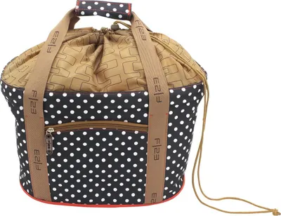 Produktbild von Friedrich Lederwaren Einkaufskorb, PolkaDots, Polyester, schwarz/weiß 84110-2