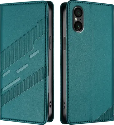 Obrázek produktu pro Pouzdro pro Sony Xperia 5 V,Polyuretankožené peněženkové pouzdro s přihrádkou na karty a funkcí stojánku Grün