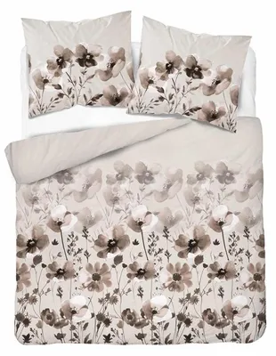 Produktbild von Bettwäsche, Satinbettwäsche, 100 % Baumwolle, hohe Qualität 200x220 5776b Beigefarbene Blumen