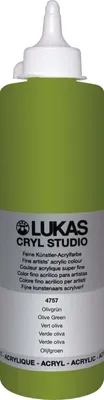 Zdjęcie produktu dla Lukas Cryl Studio Plastic Bottle Farba akrylowa Olive Green 500 ml 1 szt.