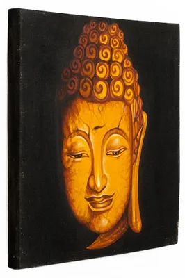 Produktbild von Wandbild BUDDHA 60x60cm auf Leinwand Handmade Holzrahmen
