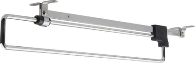A metal closet organizer, likely for hanging clothes.
