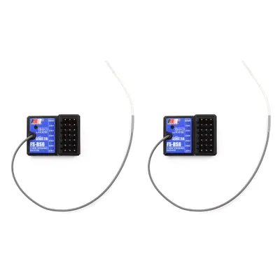 Obrázok produktu pre Prijímač FlySky FS-BS6 2,4 GHz 6 kanálov AFHDS2 pre vysielače FlySky FS-GT5, FS-IT4S, FS-GT2E, FS-GT2G, diaľkové ovládanie pre autá a lode, 2 kusy