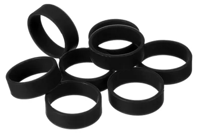 Produktbild von 5 Silikon-Gummibänder, 20x7mm, Schwarz