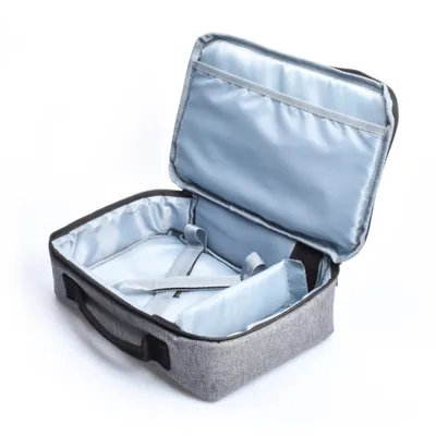 Immagine prodotto di Borsa per proiettore ZELURXX, con maniglia, tracolla rigida integrata, regolazione tramite chiusura in velcro, resistente alla polvere, 29,5 x 19 x 9,5 cm, grigio