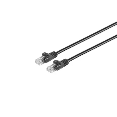 Obrázok produktu pre S/CONN sieťový kábel s maximálnou konektivitou - prepojovací kábel RJ45 U/UTP s káblom Cat.7 raw čierny 7,5 m (08-35065)