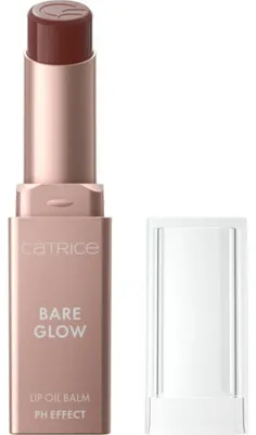 Zdjęcie produktu dla CATRICE Bare Glow Lip Oil Balm, Balsam do ust, Brązowy, Kobiety, Skóra uniwersalna, Kwas hialuronowy, Nawilżający, Wygładzający