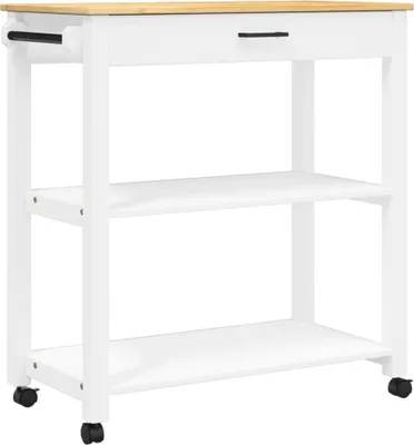 Immagine prodotto di Carrello da cucina MONZA 84x40x90 cm in legno di pino massiccio