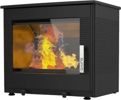 Image de Poêle à bois fonte 8.7kw noir - Supra - FR9016160B - odélya rabaissé