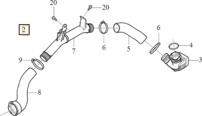 Image de VOLVO XC40 droite Tube d'air de suralimentation OE