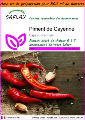Image de SAFLAX Garden in the bag - Piment de Cayenne - 20 graines - Capsicum