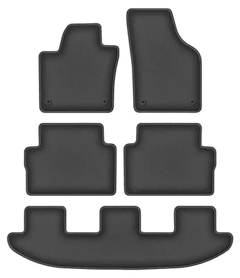 Produktbild von Velours-Fußmatten für Seat Alhambra II 2010- (Minivan) – 4-tlg, Graphit, passgenau – Wielganizator DURBAN