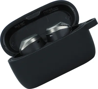 Immagine prodotto di INF Custodia protettiva per Jabra Elite 75T con portachiavi - Cover morbida antiurto Nero