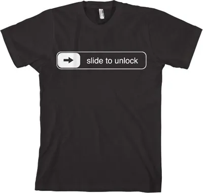 Produktbild von Slide To Unlock T-Shirt - Medium - Black