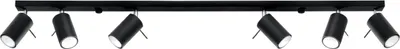 Produktbild von Deckenleuchte RING 6L schwarz 6xGU10 10W Stahl 16x6x118cm Sollux Lighting