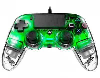 Zdjęcie produktu dla NACON Podświetlany przewodowy gamepad PS4 i PC Zielony PS4OFCPADCLGREEN