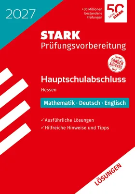 Produktbild von STARK Lösungen zu Mathematik, Deutsch, Englisch - Hauptschulabschluss 2027 Hessen - Prüfungsvorbereitung